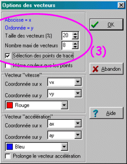 Choisir de prfrence les points de trac des vecteurs...